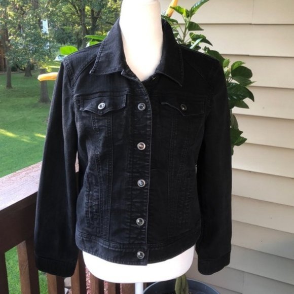 chicos black denim jacket